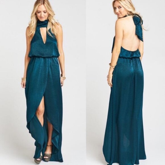 NWT Show Me Your Mumu Karolina Collar Dress Teal Green Size Small New Tags Boho - Picture 1 of 10